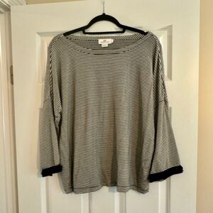 Vineyard Vines Classic Black and White Striped Shirt L